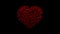 Heart animation from rose petals