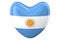 Heart with Argentinean flag