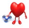 Heart with arms and legs that`s play with fidget spinner