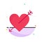 Heart, Arrow, Holidays, Love, Valentine Abstract Flat Color Icon Template