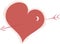 Heart with arrow Valentine`s day JPEG, PNG