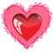 Heart, artistic love design wave background