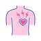 Heart attack color line icon. Health problem. Isolated vector element. Outline pictogram for web page, mobile app, promo