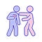 Heart attack color line icon. Health problem. Isolated vector element. Outline pictogram for web page, mobile app, promo