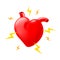 Heart attack icon design. Human heart symbol.