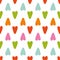 Heart back ground pattern. Vector seamless repeat of hand drawn textured colourful love hearts.