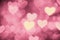 Heart background photo light pink color