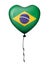 Heart balloon Brazil flag