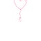 Heart balloon isolated single linear icon for websites and mobile minimalistic flat design.