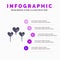 Heart, Balloon, Love Infographics Presentation Template. 5 Steps Presentation