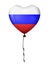 Heart balloon Russia flag