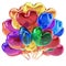 Heart balloons colorful party decor red blue orange green translucent