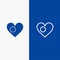 Heart, Bangla, Bangladesh, Country, Flag Line and Glyph Solid icon Blue banner Line and Glyph Solid icon Blue banner