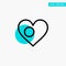 Heart, Bangla, Bangladesh, Country, Flag turquoise highlight circle point Vector icon