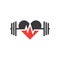 Heart Barbell Fitness Logo Design