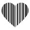 Heart in barcode style for your Valentine`s design or tattoo