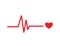 heart beat line vector