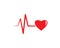 heart beat line vector