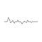 Heart beat line vector isolated icons on white background. Heartbeat cardiology medical symbol or oscilloscope graphic