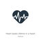 Heart beats lifeline in a heart icon vector. Trendy flat heart beats lifeline in a heart icon from medical collection isolated on