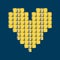 Heart bit. Pixel art. Love.