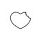 heart with bite icon. Element of Valentine\\\'s Day icon for mobile concept and web apps. Detailed heart with bite icon can be used