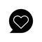 Heart black glyph icon