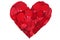 Heart from blossoms of red roses love topic on Valentine\'s and m