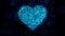Heart of the blue dots. Tech animation of the formation of the heart point