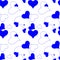 Heart blue pattern