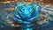 heart blue rose with enchanting realms