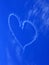 Heart blur in blue sky wallpaper