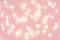 Heart bokeh background. Pastel pink color blurred texture