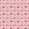 Heart Bone Bow Tie Seamless Pattern