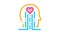 heart and brain work Icon Animation