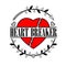 Heart breaker with arrow and red heart