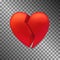 Heart broken icon. UI element. Symbol of broken love.