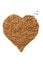 Heart from buckwheat