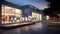 In the heart of a bustling city, a sleek and innovative art gallery stands as a testament to modern minimalism\\\'s