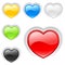 Heart (buttons) icons set. Valentine.
