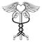 Heart Caduceus Stethoscope Medical Icon Concept