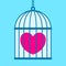 Heart in cage