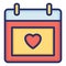 heart calendar, wedding anniversary, Isolated Vector Icon which can be easily modified or edited