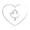 heart canadian flag emblem