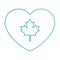 heart canadian flag emblem