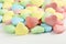 Heart candy Valentine Background in white background