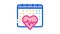 heart cardio calendar Icon Animation