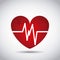 Heart cardio pulse icon