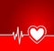 Heart cardiogram with heart shape concept.Useful as background f