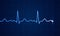 Heart cardiogram pulse vector screen background